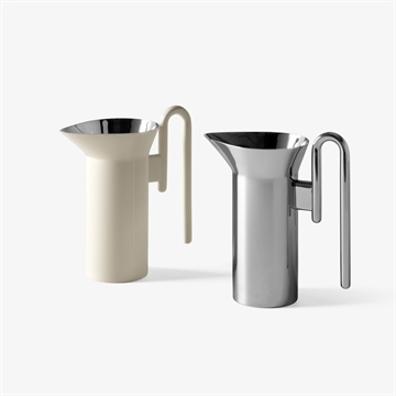 &Tradition Momento Jug JH38, Ivory & Polished Stainless Steel